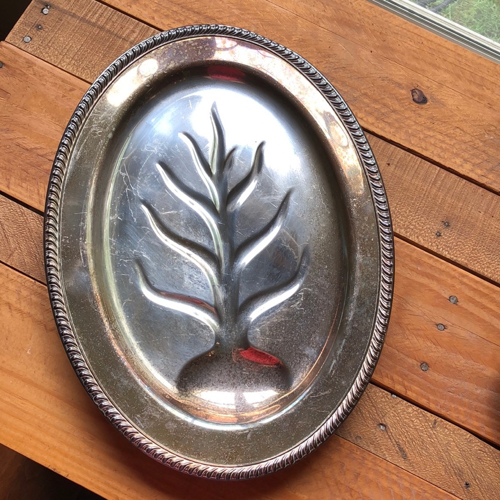 WMRogers Silver Plated Footed Tree of Life Platter